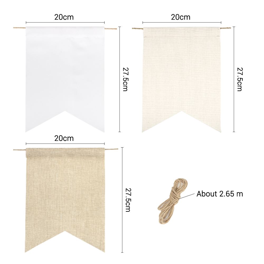 Sublimation White Polyester Banner-Rectangle shape