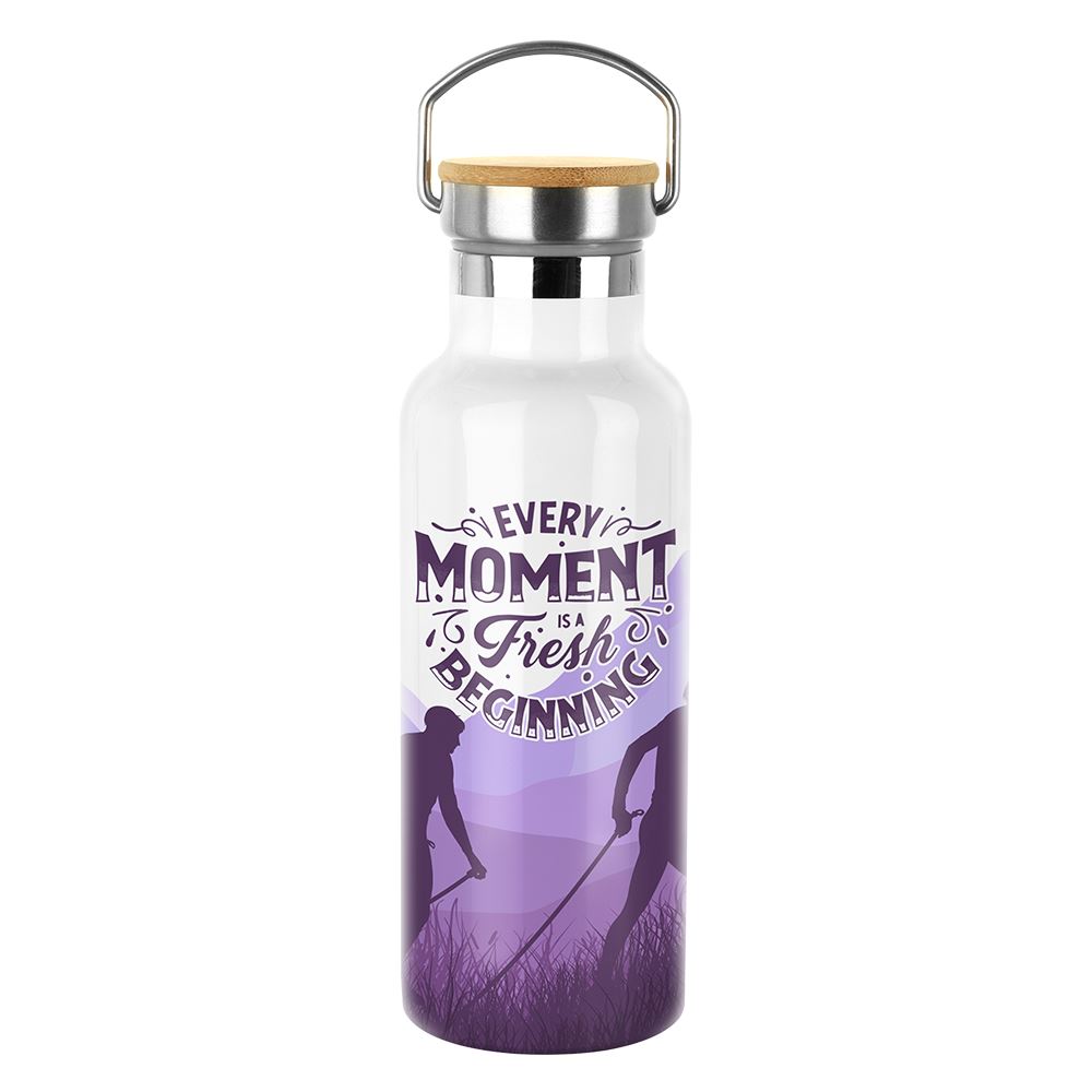 Portable Stainless Bottle - White/Silver