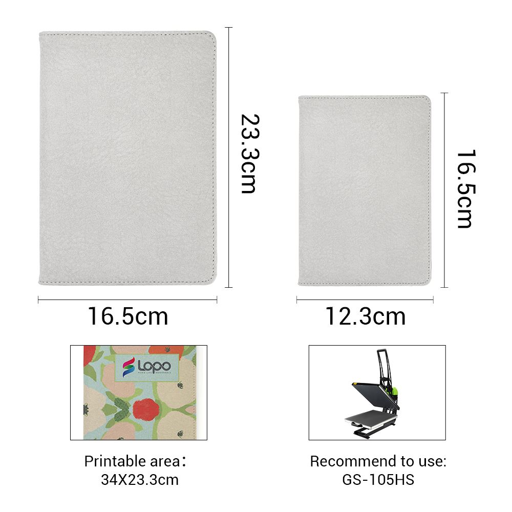 Sublimation Poly-Pu Notebook-Grey