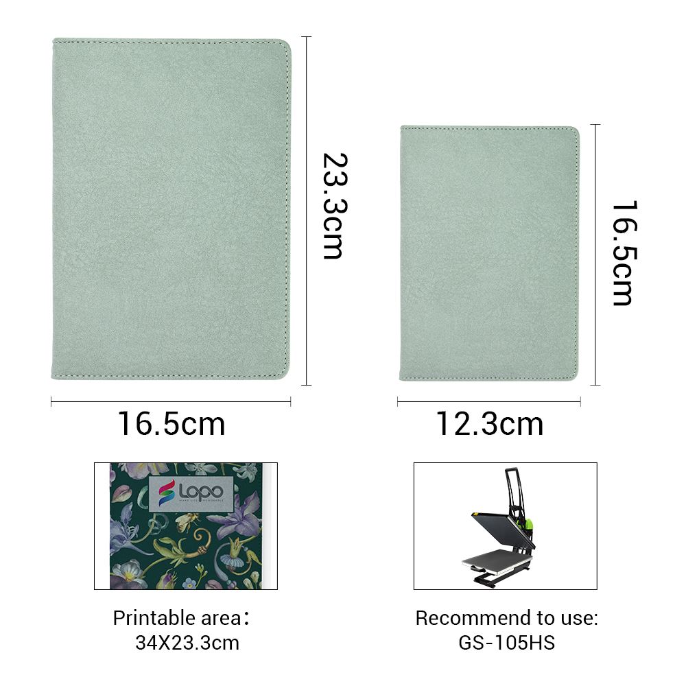 Sublimation Poly-Pu Notebook-Green