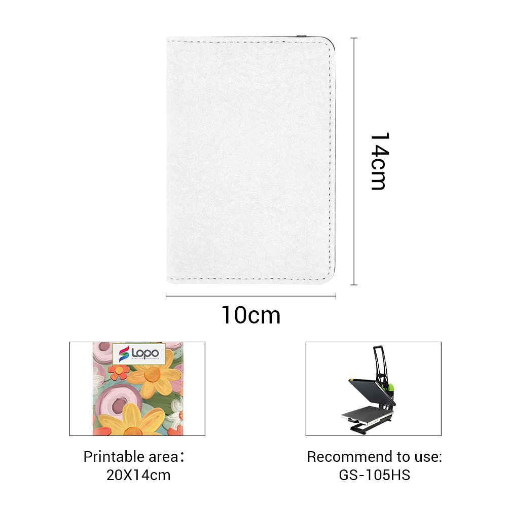 Sublimation Poly-Pu passport cover - White