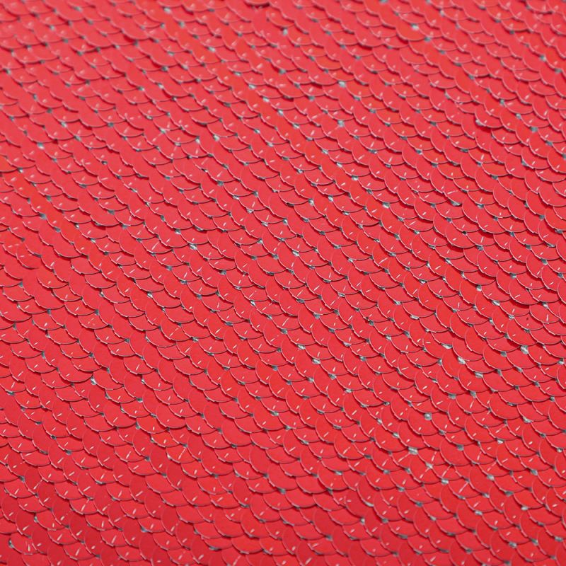 Sequin Pillow Case-Heart Shape-Red