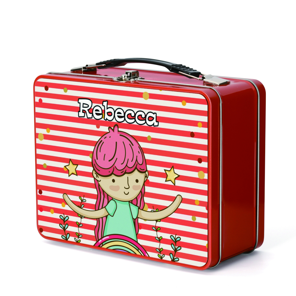 Metal Lunch Box-Red-with aluminum sheet