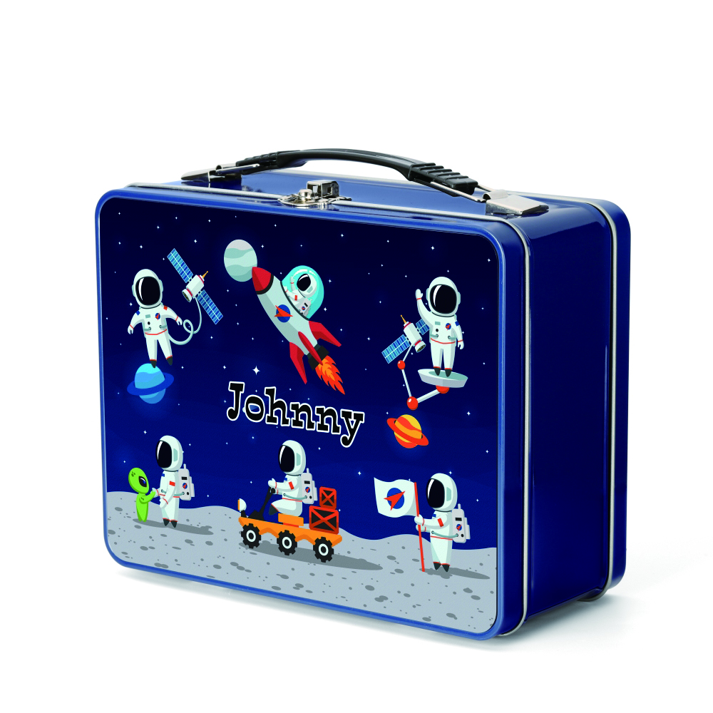 Metal Lunch Box-Blue-with aluminum sheet