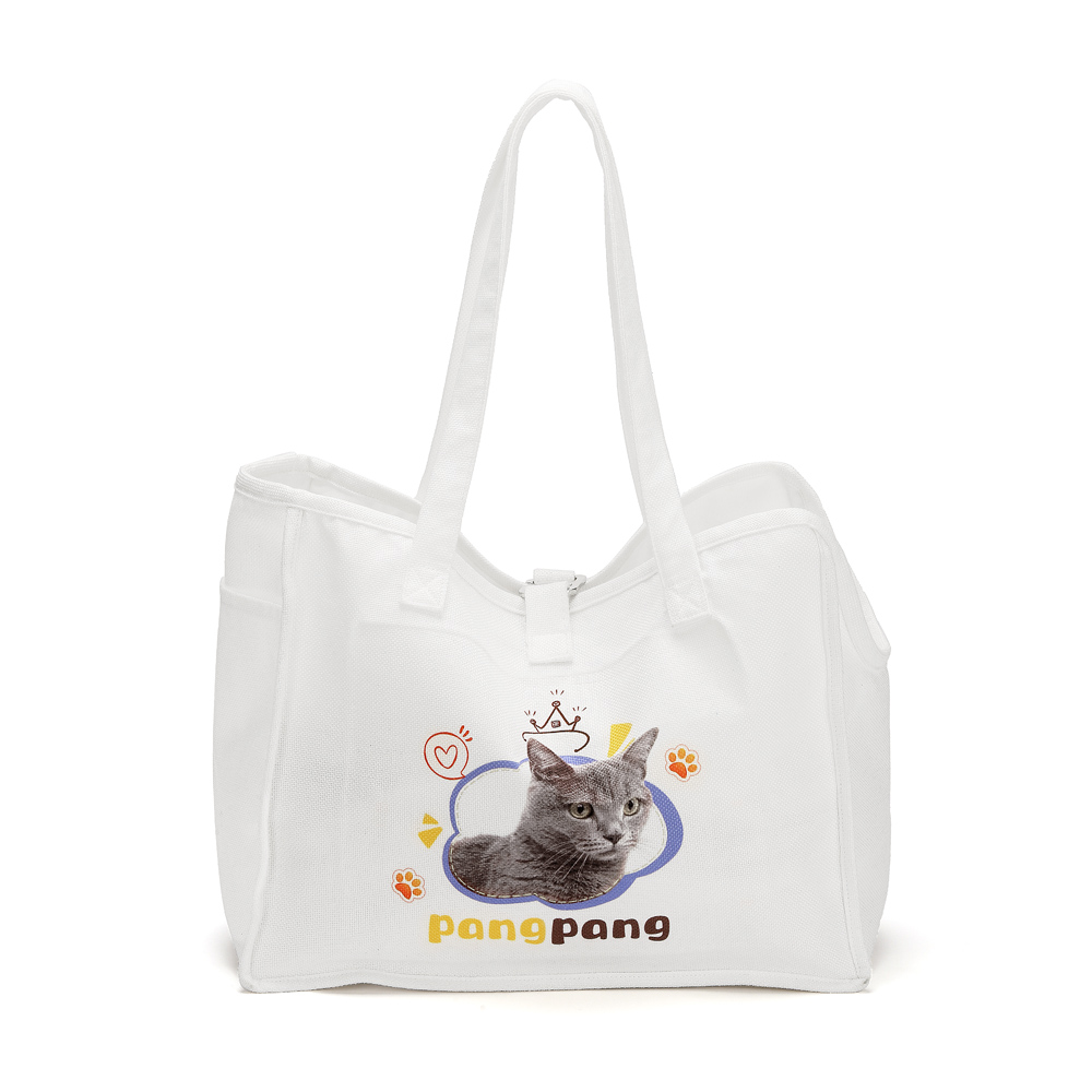 White Linen PET Carrier Bag