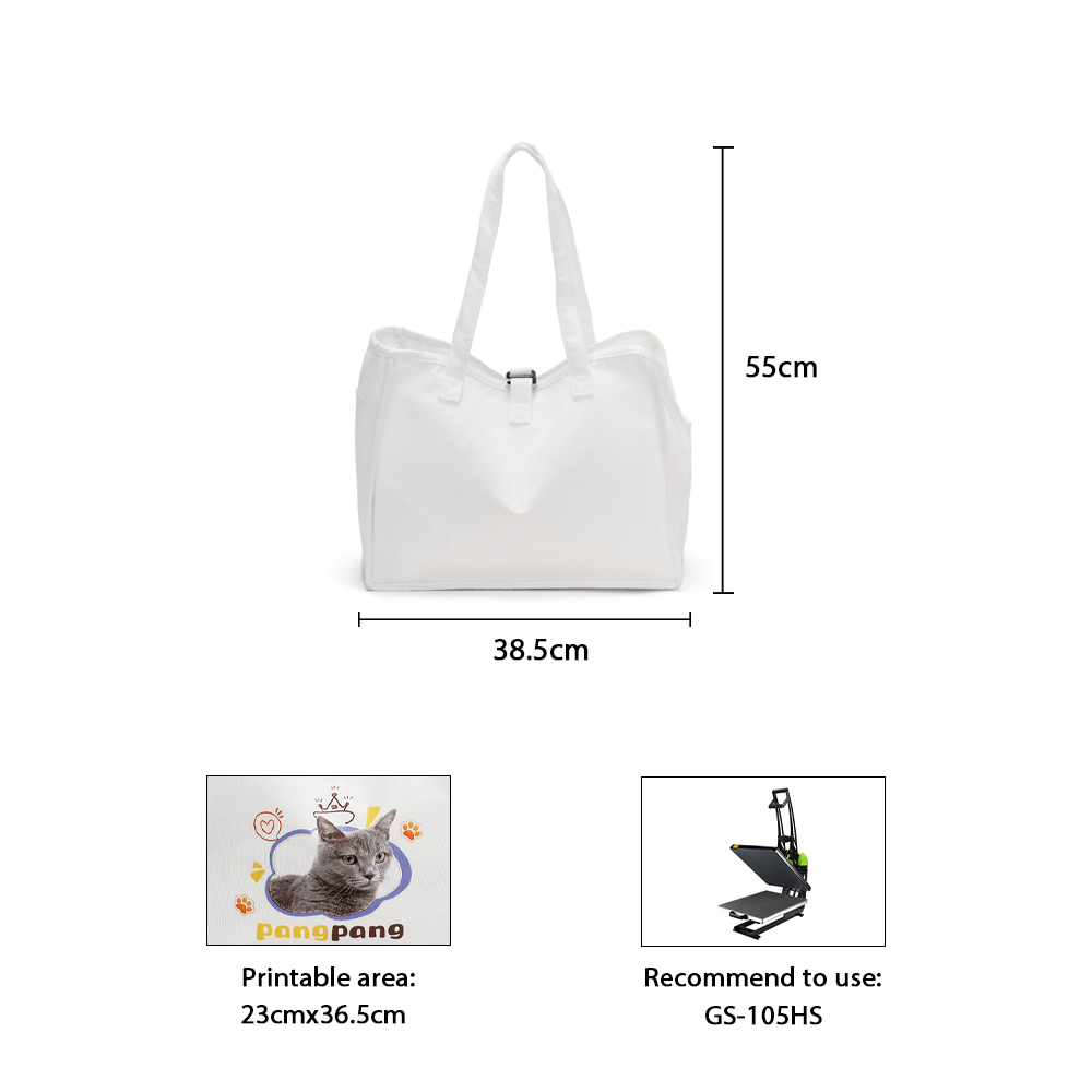 White Linen PET Carrier Bag