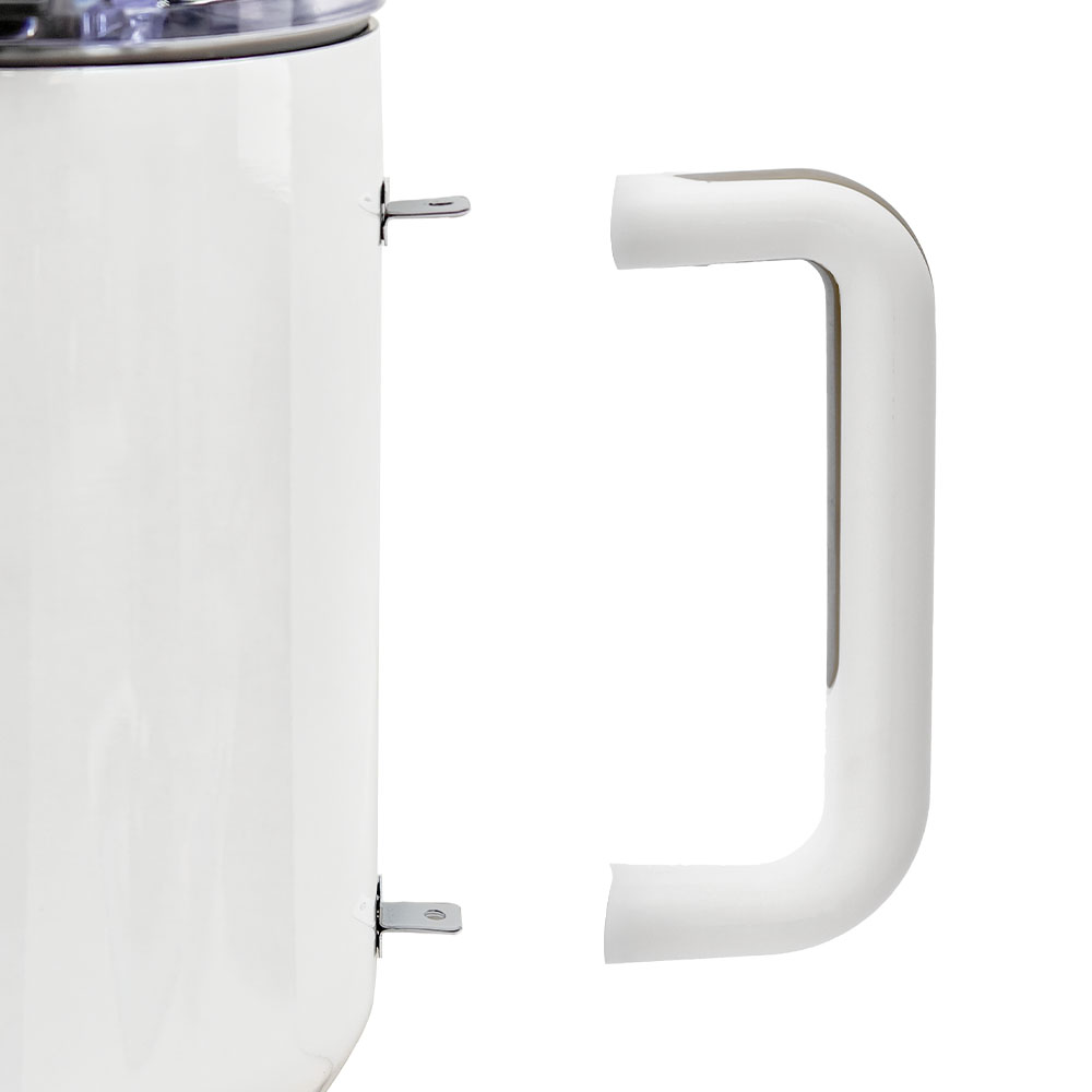 40 OZ Travel Mug with Plastic Handle-White