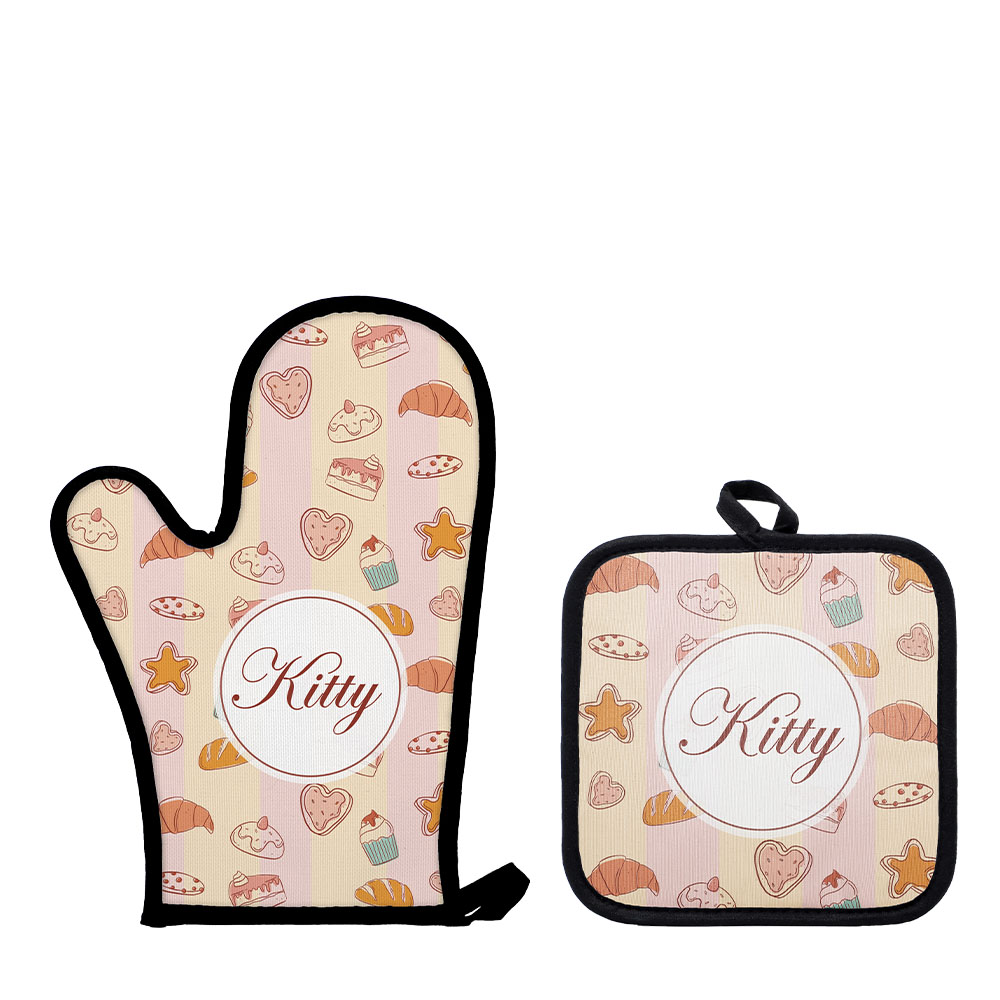 Sublimation Canvas Oven Mitt-Flat-with Rubber Back