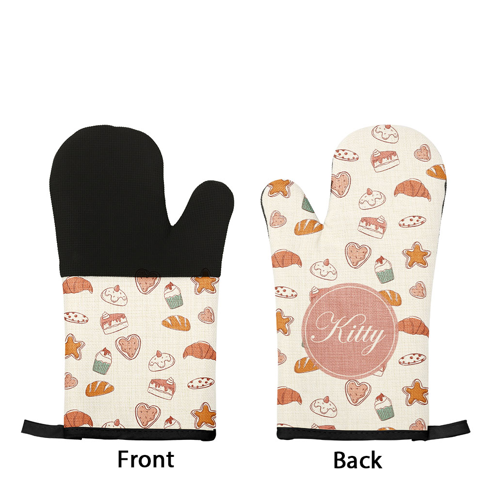 Sublimation Linen Oven Mitt with Rubber Patch