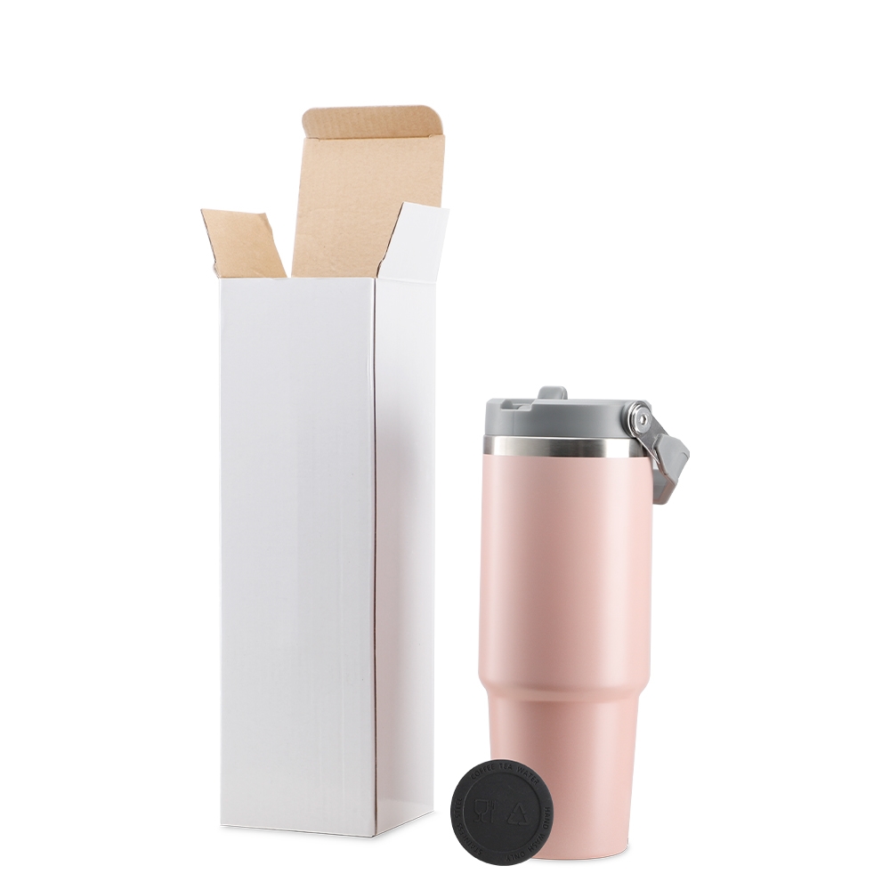 30OZ Sublimation Flip Straw Tumbler with Swing Handle