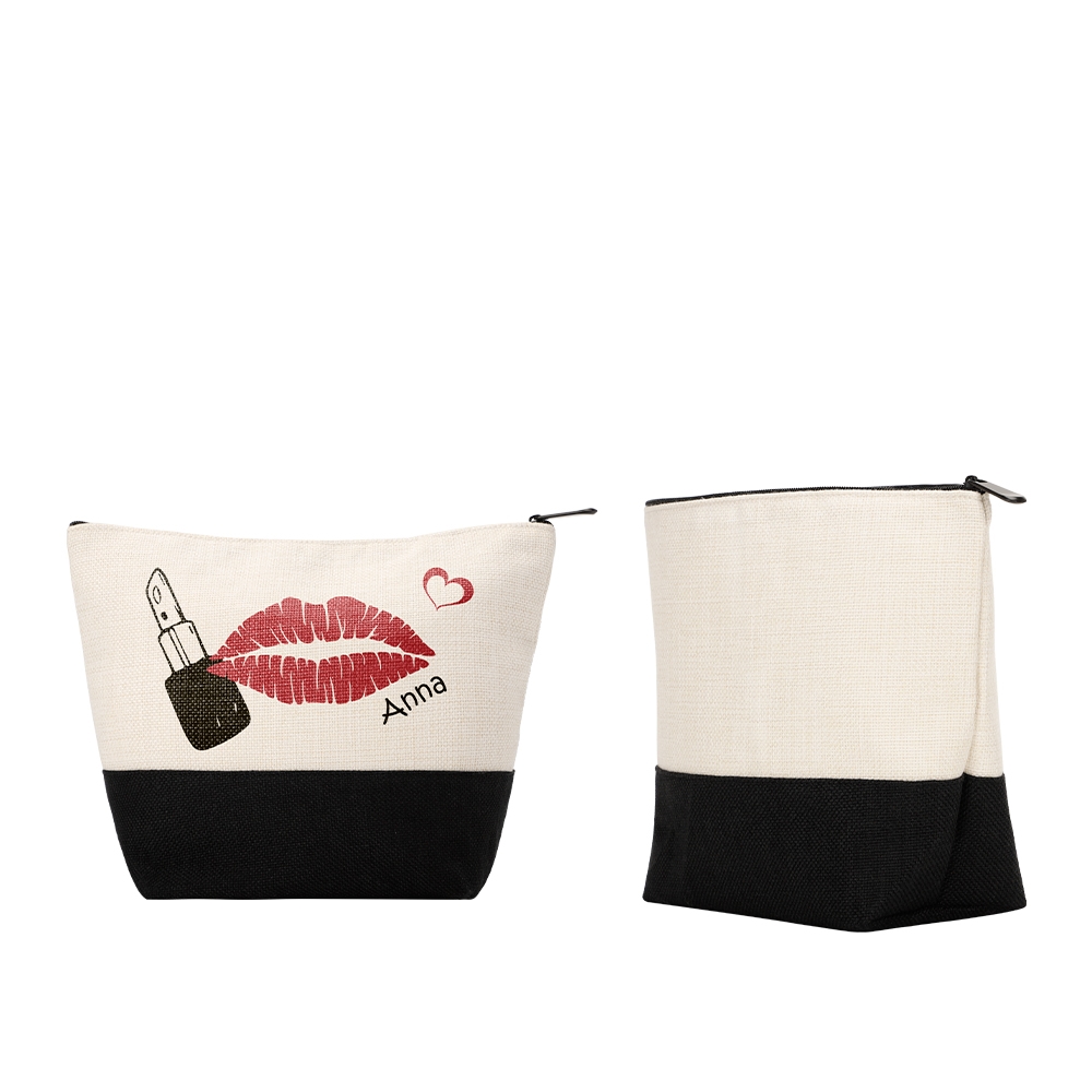 Sublimation Makeup Bag with Large Space and Stylish Color Block Design