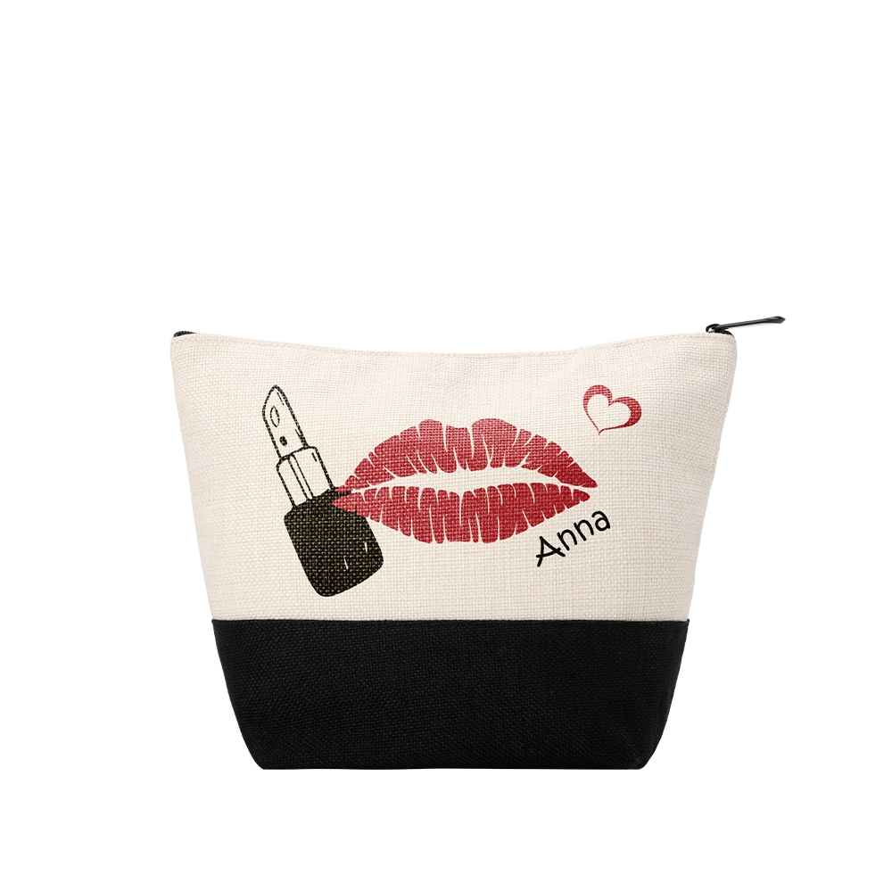 Sublimation Makeup Bag with Large Space and Stylish Color Block Design
