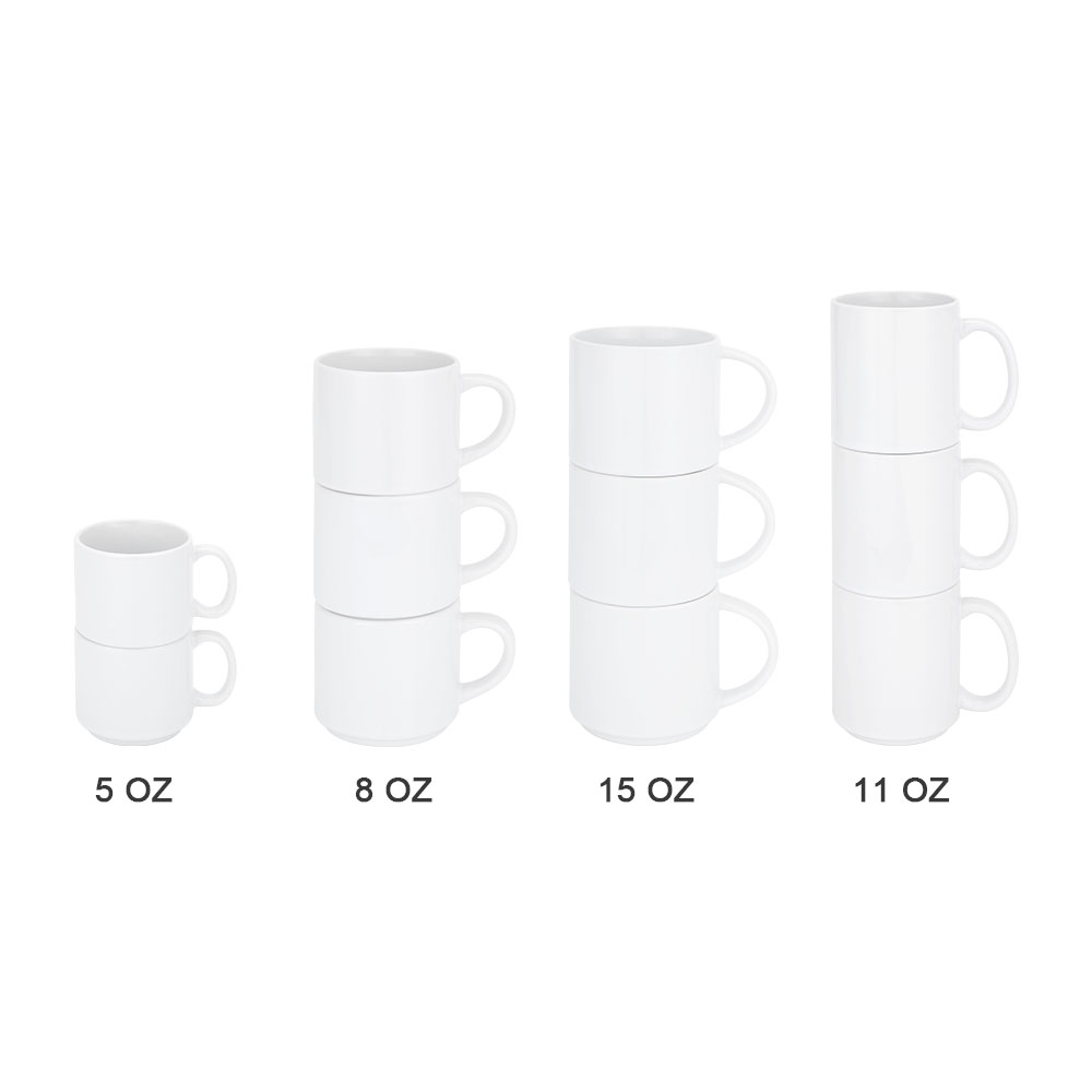 sublimation stackable mugs